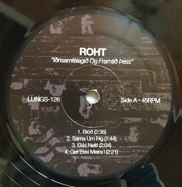 Image of Label Cover of LP - VG+/VG - ROHT, I nsamf lagi  Og Framt    ess (Iron Lung Records; LUNGS-126, US 2018, Inner), Sleeve still in opened shrinkwrap, Light mottling to disc,  - 4016265C