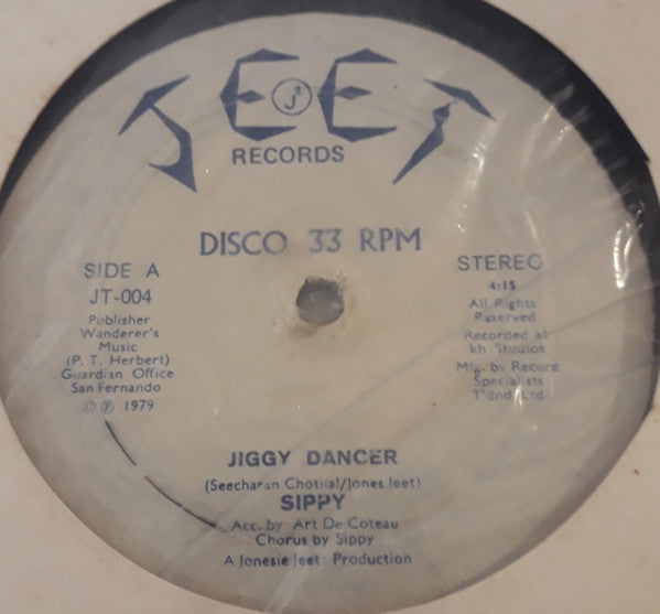 Image of Front Cover of 12" - /G - SIPPY, Creation (Jeet; JT 004, Trinidad & Tobago 1979), lots of marks on either side causing noticeable surface noise throughout.,  - 4046159S