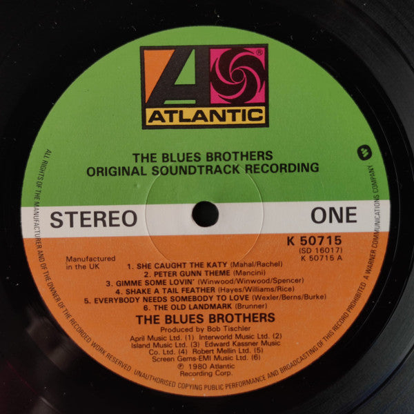 Image of Label Cover of LP - VG/VG - THE BLUES BROTHERS, The Blues Brothers (Original Soundtrack Recording) (Atlantic; K 50715, UK 1980), ,  - 4026175E