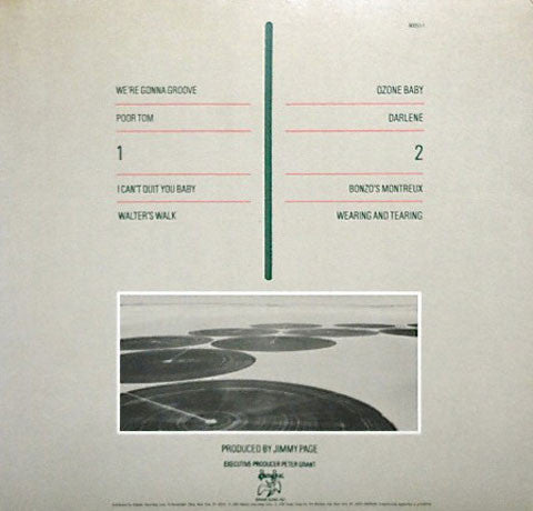 Image of Back Cover of LP - VG+/VG - LED ZEPPELIN, Coda (Swan Song; P-11319, Japan 1982, Embossed Textured Gatefold Sleeve, Inner & Insert, No Obi), Strong VG,  - 4026219E