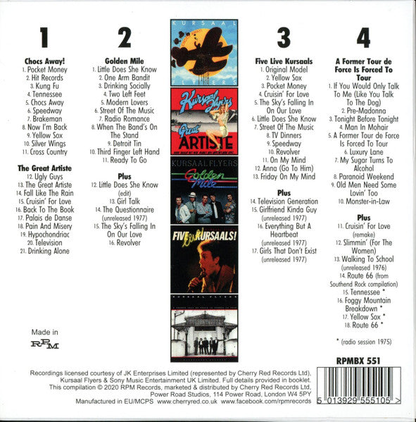 Image of Back Cover of 4xCD - EX/EX - KURSAAL FLYERS, Little Does She Know (The Complete Recordings) (RPM Records; RPMBX 551, UK 2020), ,  - 4056189S