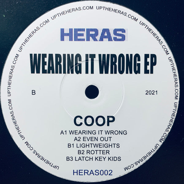 Image of Front Cover of 12" - /VG+ - COOP, Wearing It Wrong (Heras; HERAS002, UK 2022), ,  - 4046175S