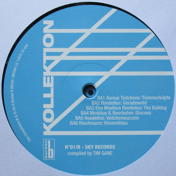 Image of Label Cover of LP - EX/EX - VARIOUS ARTISTS, Kollektion 01B - Compiled by Tim Gane (Bureau B; BB185, Europe 2014), Opened Instore, Still In Shrinkwrap,  - 4026209E