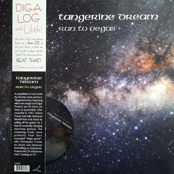 Image of Front Cover of LP - EX/VG+ - TANGERINE DREAM, Run To Vegas (Lilith ; LR306, Europe 2010, With Obi, No CD), Still In Opened Shrinkwrap, NO CD,  - 4026205E