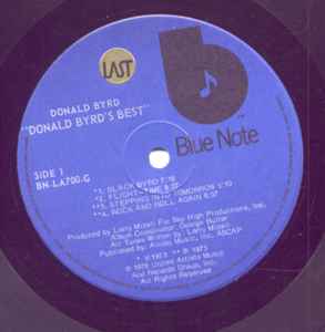 Image of Label Cover of LP - VG/VG - DONALD BYRD, Donald Byrd's Best (Blue Note; BN-LA700-G, Canada 1976, Flipback sleeve.), Light marks. Evidence of previous price sticker on sleeve.,  - 4026118E
