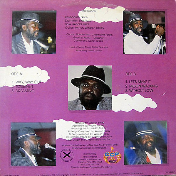 Image of Back Cover of LP - G+/VG - SHADOW, Sweet Sweet Dreams (SR Records; SR-010, Barbados 1984), Light marks only. WOL. Sleeve is worn but still looks very nice. SWOC.,  - 4026243E