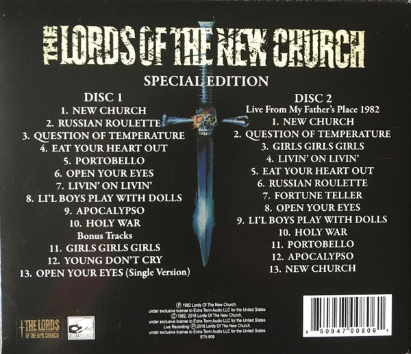 Image of Back Cover of 2xCD - VG/VG+ - LORDS OF THE NEW CHURCH, Lords Of The New Church (Blixa Sounds; ETA 806, US 2018), ,  - 4056233S