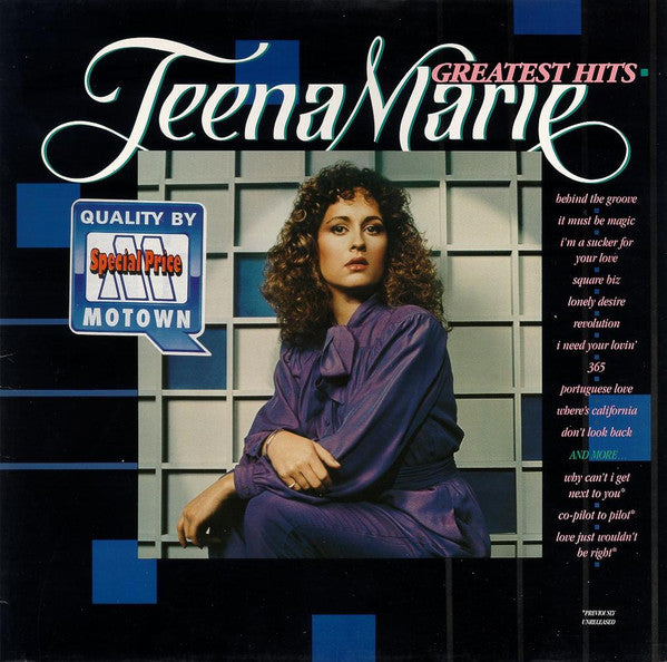 Image of Front Cover of LP - VG/VG+ - TEENA MARIE, Greatest Hits And More (Gordy; WL 72428, Europe 1986), A couple of light hairlines only. Sleeeve has a small bend/tear on rear opening section.,  - 4026272E