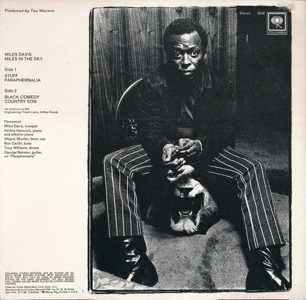 Image of Back Cover of LP - VG+/VG+ - MILES DAVIS, Miles In The Sky (Columbia; PC 9628, US Reissue), ,  - 4026276E