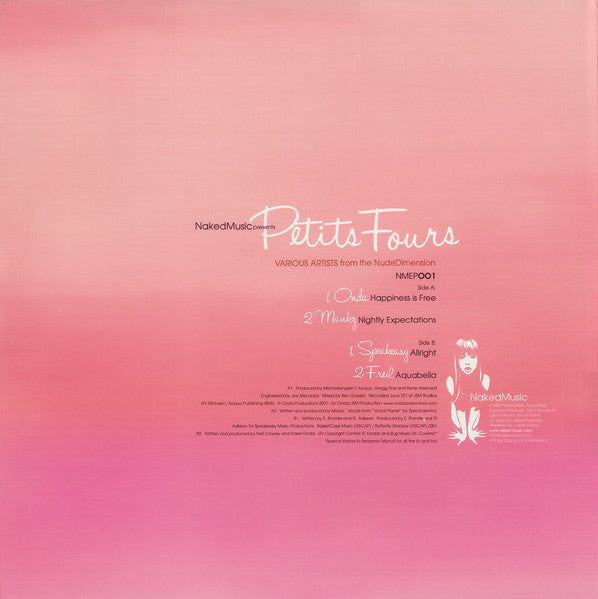 Image of Back Cover of 12" - VG/VG - VARIOUS, Petits Fours (Naked Music Recordings; NMEP001, US 2002, Picture Sleeve), ,  - 4026251E