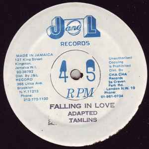 Image of Front Cover of 12" - /VG - THE TAMLINS, Falling In Love / Grooving (J&L Records; none, Jamaica ), light marks only,  - 4046169S