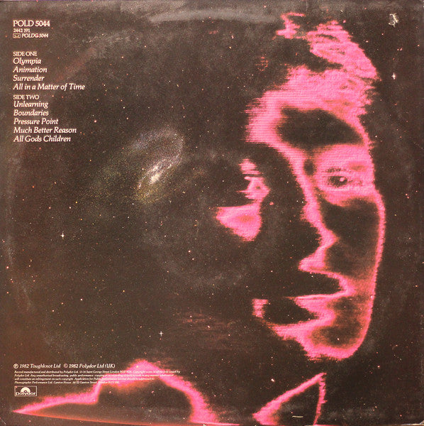 Image of Back Cover of LP - VG/VG - JON ANDERSON, Animation (Polydor Red Labls; POLD 5044, UK 1982, Inner), Cut-out (Hole punched),  - 4016388C