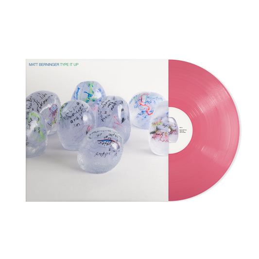 Image of Front Cover of LP - NEW/NEW - MATT BERNINGER, Type It Up (Concord; 7283721, UK 2026, Limited Edition Hot Pink Vinyl with Bonus Acoustic Live Track), , Matt Berninger's Type It Up EP brings together three new original songs with covers of New Order's 'Blue Monday' and The Velvet Underground's 'Who Loves The Sun?' with Rosanne Cash. The vinyl edition adds a sixth track, an acoustic version of 'Martini Me Fatso' recorded live in Australia. - 9417254C