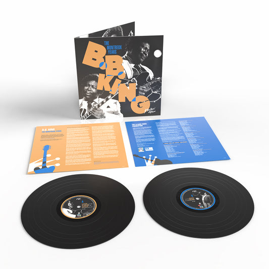 Image of Front Cover of 2xLP - NEW/NEW - B.B. KING, The Montreux Years (Live) (BMG; 964268511, UK 2026, Gatefold, Printed Inner, Limited Edition 180g Black Vinyl ), , The Montreux Years (Live) collects previously unreleased B.B. King performances from nine Montreux Jazz Festival concerts recorded across three decades. Created with the B.B. King Estate and Montreux Jazz Festival, the collection includes rare photography and liner notes by B.B. King biographer Daniel de Visé. - 9417278C