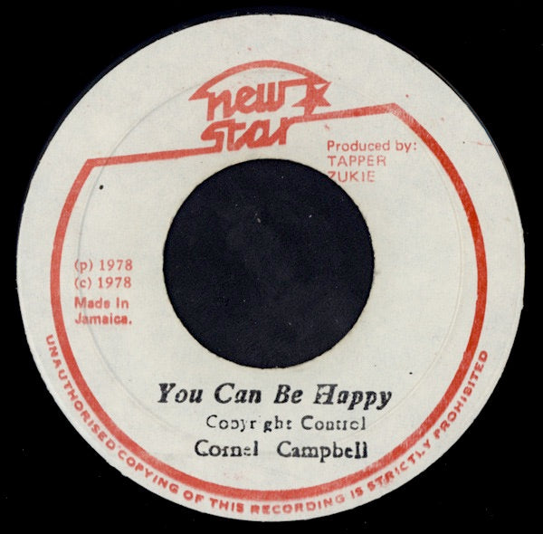 Image of Front Cover of 7" - /EX - CORNELL CAMPBELL, You Can Be Happy (New Star; , Jamaica 1982), Looks unplayed, clean labels.,  - 4016424C