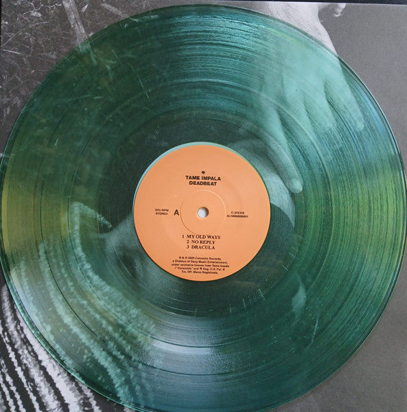 Image of Label Cover of 2xLP - EX/EX - TAME IMPALA, Deadbeat (Columbia; C-370376, Europe 2025, Gatefold, Booklet & 2 Inserts, Coke Bottle Clear Vinyl), Seal opened instore, still in hype stickered shrinkwrap.,  - 4046187S