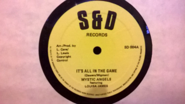 Image of Back Cover of 12" - /G - MYSTIC ANGELS, Cheating In The Next Room (S&D Records; SD 004, UK ), Lots of marks on either side of disc, causing surface noise and very occasional pops throughout.,  - 4046172S