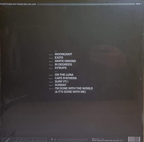 Image of Back Cover of LP - VG+/VG+ - FOALS, Everything Not Saved Will Be Lost: Part 1 (Warner Bros. Records; 0190295500924, Europe 2019, Textured Gatefold Sleeve, Inner), Light hairlines.,  - 4046231S
