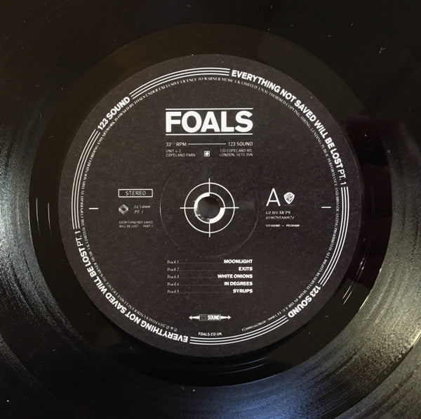 Image of Label Cover of LP - VG+/VG+ - FOALS, Everything Not Saved Will Be Lost: Part 1 (Warner Bros. Records; 0190295500924, Europe 2019, Textured Gatefold Sleeve, Inner), Light hairlines.,  - 4046231S