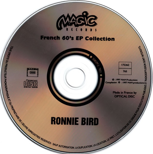 Image of Label Cover of CD - VG+/VG+ - RONNIE BIRD, Ronnie Bird (Decca; 175362, France 1997 Reissue, Jewel Case), ,  - 4016275C