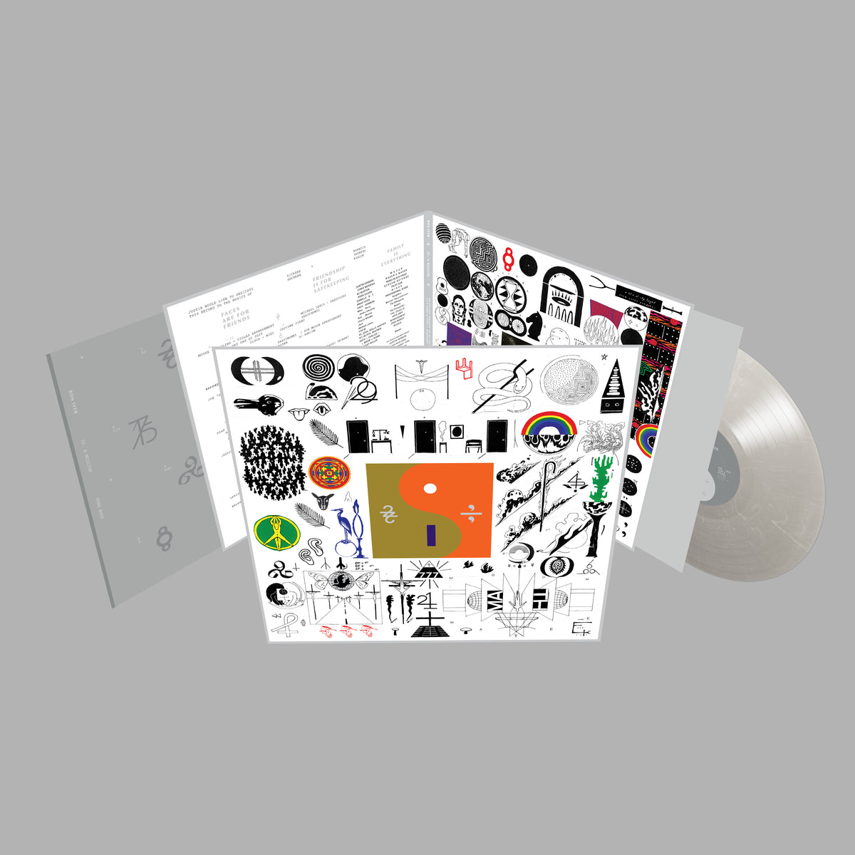 Image of Front Cover of LP - NEW/NEW - BON IVER, 22, A Million (10th Anniversary Edition) (Jagjaguwar; JAG300LP-C1-V1, UK 2026 Reissue, Gatefold, 12 Page Booklet, Lyric Book, , Frosted Silver Vinyl with Alternative Artwork), , 10th anniversary edition of Bon Iver’s third studio album, 22, A Million. Originally released in 2016, the album marked a major shift towards fractured electronics, pitch-shifted vocals and dense layers of sound. This anniversary edition includes new alternative artwork and an additio