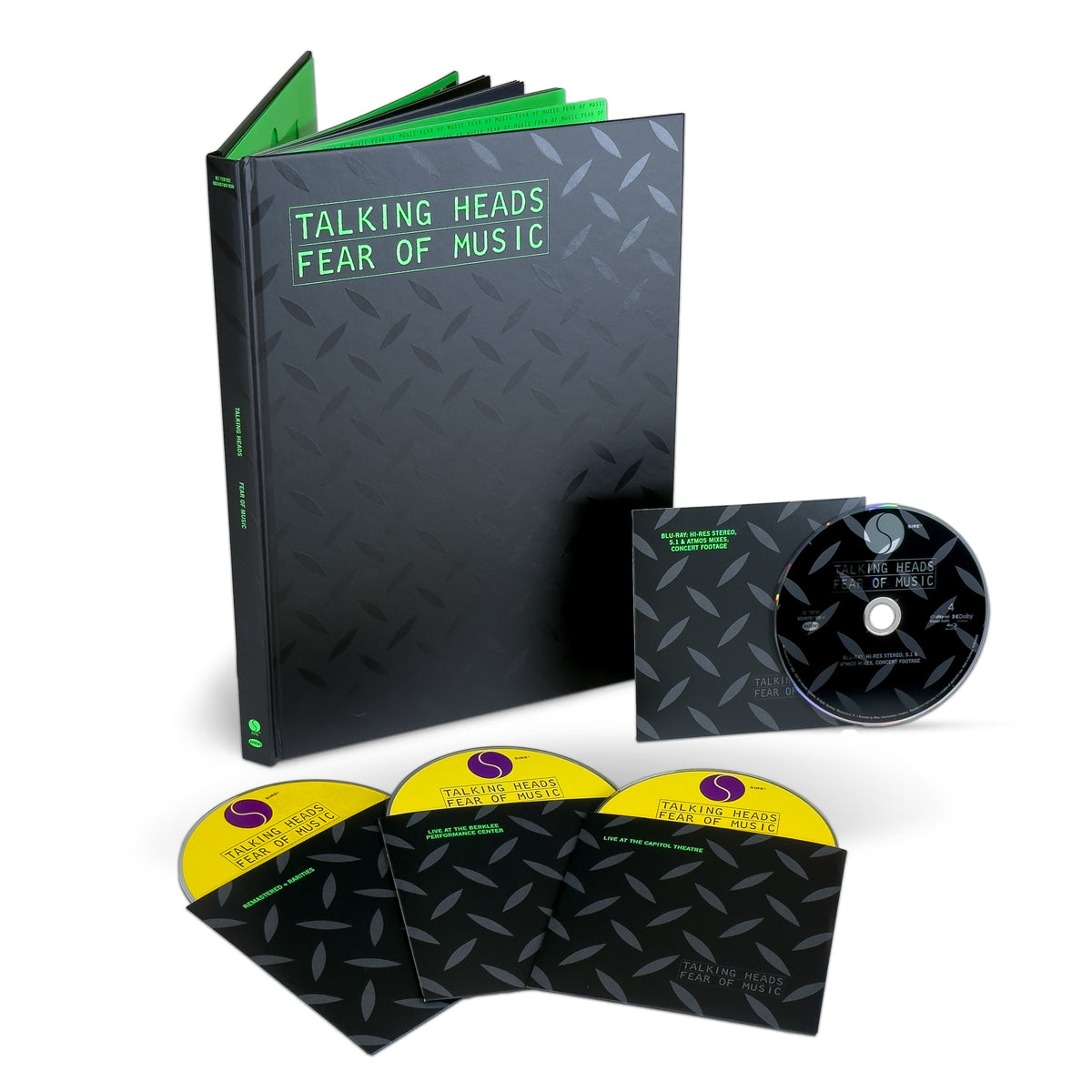 Image of Front Cover of 4xCD - NEW/NEW - TALKING HEADS, Fear of Music (Super Deluxe Edition) (Warner Rhino; 0603497807956, UK 2026 Reissue, Box Set, 3CD with Blu-ray), , Super Deluxe Edition of Talking Heads’ 1979 album Fear of Music. This expanded edition includes the 2026 remaster, rare studio outtakes and alternate versions, plus two live shows from the Fear of Music tour recorded at Berklee Performance Center in Boston on 24 August 1979 and Capitol Theatre in Passaic, New Jersey on 17 November 1979. The