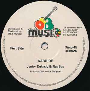 Image of Label Cover of 12" - /VG - JUNIOR DELGADO & RAS BUG / DEB PLAYERS, Warrior / Warrior (Version) (DEB Music; DEB 026, UK 1979), ,  - 4046236S