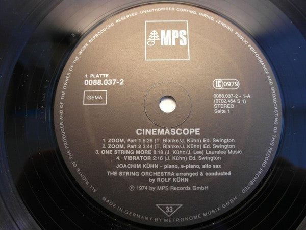 Image of Label Cover of 2xLP - VG/VG - JOACHIM K HN, Cinemascope / Piano (MPS Records; 0088.037, Germany 1978, Gatefold), Strong VG - light marks,  - 4046214S