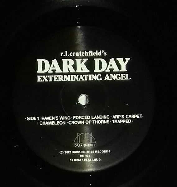 Image of Label Cover of LP - VG+/VG+ - R.L. CRUTCHFIELD'S DARK DAY, Exterminating Angel (Dark Entries; DE-025, US 2012 Reissue, Insert), ,  - 4026284E