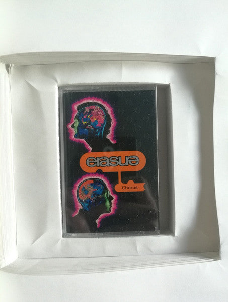 Image of Label Cover of 2xCD - VG/VG+ - ERASURE, Chorus (Mute; STUMM 95E, UK 1991, Book Sleeve, Promo Book, CD and Cassette. PR page. Bestseller wrap around strip), a bit of discolourisation if you look at the closed book at the top of pages,  - 4036203E