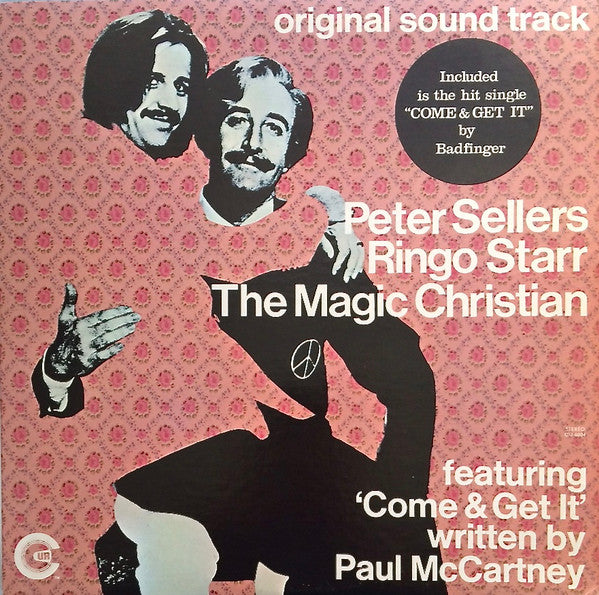 Image of Front Cover of LP - VG/VG+ - PETER SELLERS & RINGO STARR, The Magic Christian (Original Sound Track) (Commonwealth United Records; CU 6004, US 1970, Pasteback Sleeve), Storage marks. Writing on back of sleeve, tear to spine, corner crease and wear,  - 4026351E