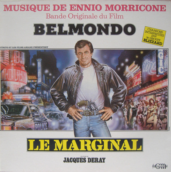 Image of Front Cover of LP - VG/VG - ENNIO MORRICONE, Le Marginal (Bande Originale Du Film) (G n ral Music France; 803056, France 1983, Gatefold), Hairlines and light scuffs all over disc. Edge wear, sticker damage on front of sleeve, tape inside gatefold.,  - 4026354E
