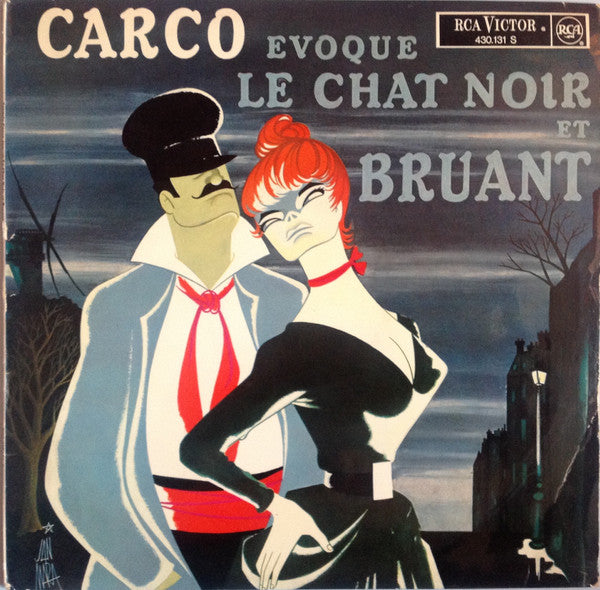Image of Front Cover of LP - VG/VG - CARCO, SOURIS, Francis Carco Evoque Le Chat Noir Et Bruant (RCA Victor; 430.131, France 1963, Laminated Flipback Sleeve), Hairlines and paper scuffs. Corner and ring wear, laminate creasing. ,  - 4026355E