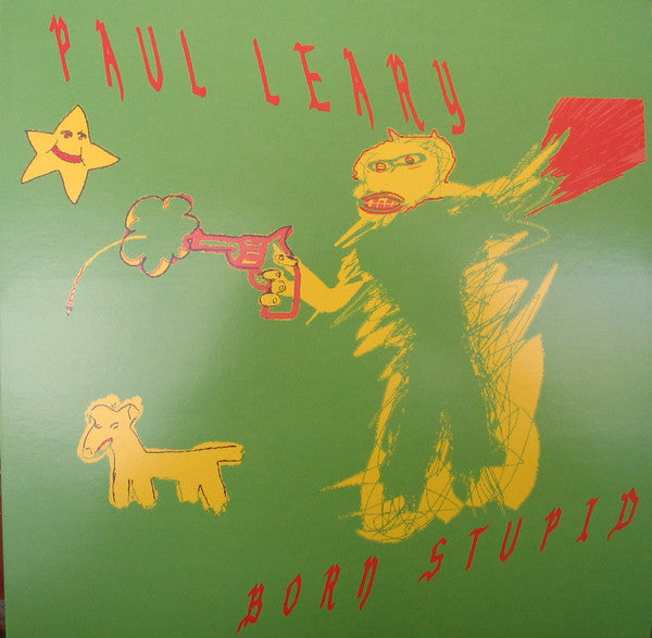 Image of Front Cover of LP - EX/EX - PAUL LEARY,  Born Stupid (Shimmy Disc; Shimmy-2005, US 2021, Inner, Butthole Surfers, Limited to 1000 Copies, Yellow Vinly), Still in hype stickered shrinkwrap.,  - 4026358E