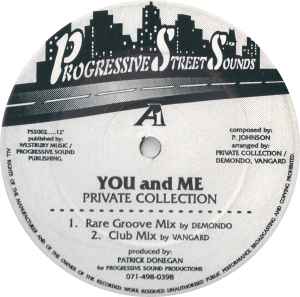 Image of Front Cover of 12" - /VG+ - PRIVATE COLLECTION, You And Me (Progressive Street Sounds; PSS002, UK 1993), clean copy!,  - 4046249S