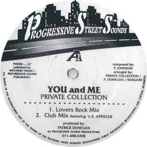 Image of Back Cover of 12" - /VG+ - PRIVATE COLLECTION, You And Me (Progressive Street Sounds; PSS002, UK 1993), clean copy!,  - 4046249S