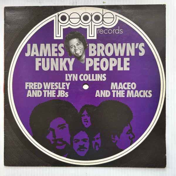 Image of Front Cover of LP - G+/VG - VARIOUS, James Brown's Funky People (Urban; URBLP 10, UK 1986), Light hairlines. Bit of sleeve rear image torn off. Edgewear.,  - 4026363E