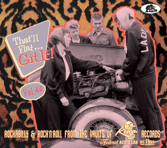 Image of Front Cover of CD - VG+/VG+ - VARIOUS, That'll Flat... Git It! Vol. 44: Rockabilly & Rock'N'Roll From The Vaults Of King, Federal, Audio Lab & DeLuxe Records (Bear Family Records; BCD17672, Germany 2023, Digipak With Glued In Booklet, 2 Inserts), Corner wear,  - 4056306S