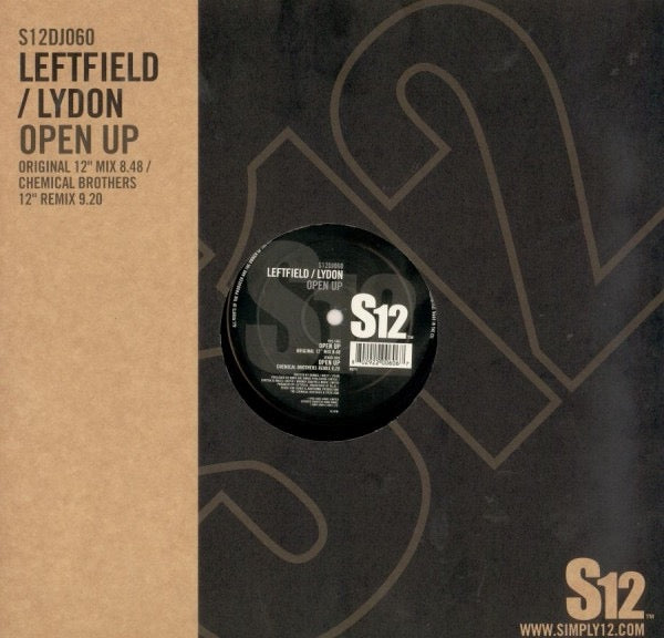 Image of Front Cover of 12" - VG/VG - LEFTFIELD / LYDON, Open Up (S12; S12DJ-060, UK 2004 Reissue, Titled Company Sleeve), ,  - 4016568C