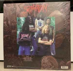 Image of Back Cover of LP - VG+/VG+ - SUFFOCATION, Effigy Of The Forgotten (Listenable Records; POSH332, France 2021 Reissue, Inner, Red Vinyl), ,  - 4026382E