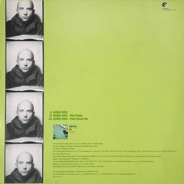Image of Back Cover of 12" - VG/VG+ - MOBY, Natural Blues (Promo 3) (Mute; PXL12 MUTE 251, UK 2000, Promo, Picture Sleeve), Tiny split at spine,  - 4016572C