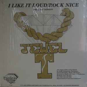 Image of Back Cover of 12" - VG+/VG - JEWEL T, I Like It Loud / Rock Nice (Jewel Records; JT-008, US 1988, Picture Sleeve), light storage marks - minor. opened shrink - faint staining/discolouration,  - 4046314S