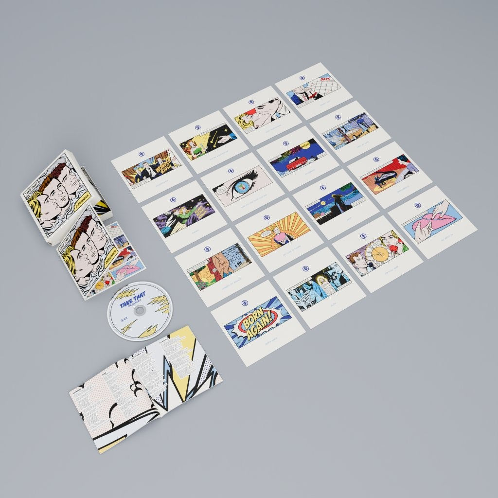 Image of Front Cover of CD - NEW/NEW - TAKE THAT, Dreamers (Deluxe Edition) (EMI; EMICDY2149, UK 2026, Clamshell Box, 16 Artist-Designed Postcards, Plus 4 Exclusive Tracks), , Take That's 2026 album Dreamers, featuring 'Wonderkids', 'You're A Superstar', 'Dreamers' and 'Feel My Love' with Michael Patrick Kelly. - 9417537C