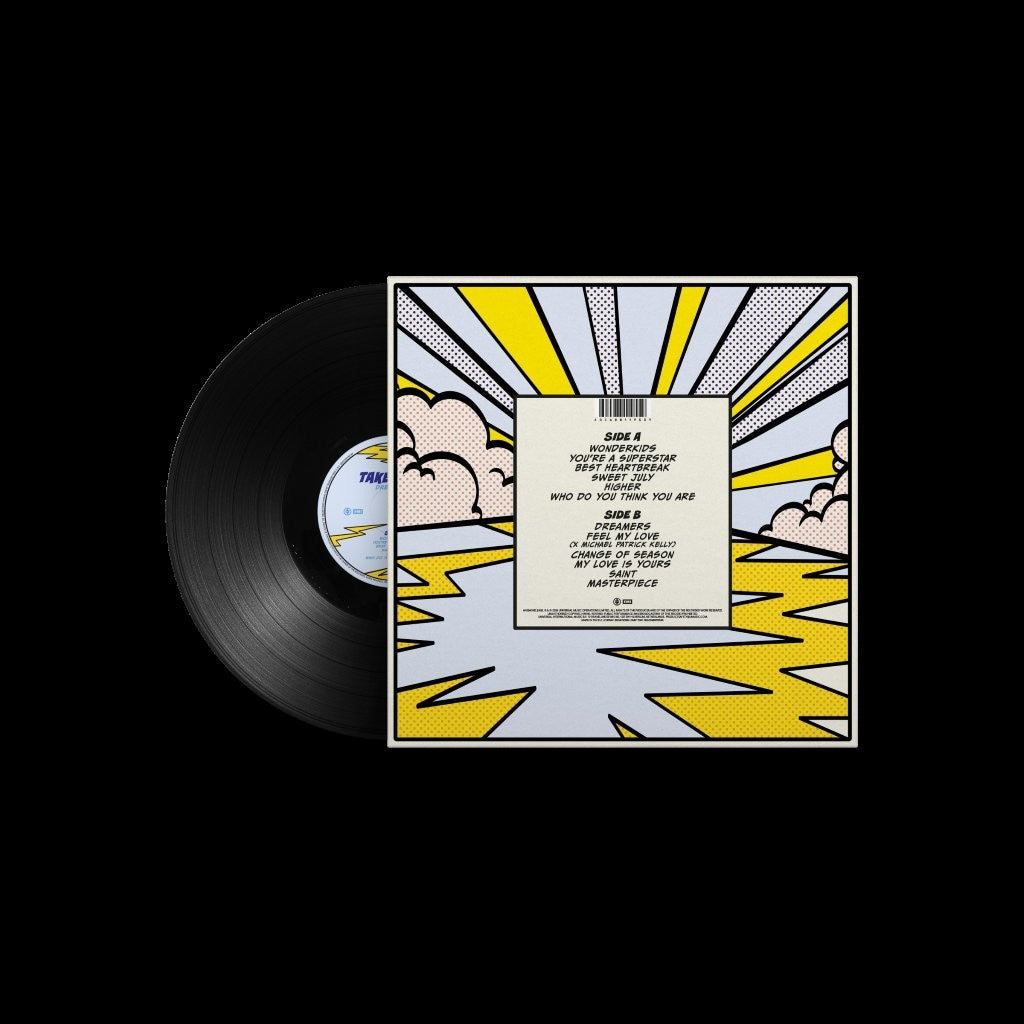 Image of Back Cover of LP - NEW/NEW - TAKE THAT, Dreamers (EMI; EMIV2149, UK 2026, Gatefold, Black Vinyl), , Take That's 2026 album Dreamers, featuring 'Wonderkids', 'You're A Superstar', 'Dreamers' and 'Feel My Love' with Michael Patrick Kelly. - 9417542C