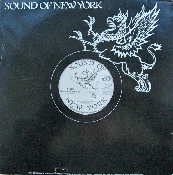 Image of Front Cover of 12" - VG+/VG+ - STONE, Crazy (Sound Of New York; SNY 5106, US 1983, Company Sleeve), original company sleeve - opened shrink - sticker top left - minor,  - 4046317S