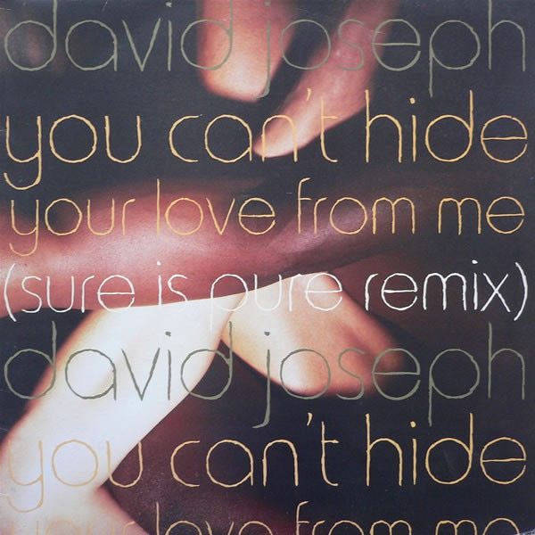 Image of Front Cover of 12" - VG+/VG - DAVID JOSEPH, You Can't Hide (Your Love From Me) (Sure Is Pure Remix) (4th & Broadway; 12 BRW 277, Europe 1993, Picture Sleeve), ,  - 4016575C