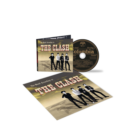 Image of Front Cover of CD - NEW/NEW - THE CLASH, The World According to The Clash (Sony / CMG; 19958470072, UK 2026 Reissue, Poster), , Originally released in 1982 as a promotional radio-only vinyl; The World According to The Clash is finally getting its first ever official release! Featuring striking new artwork and 11 of the band's most celebrated tracks, this compilation now includes The Magnificent Seven, The Guns of Brixton and Spanish Bombs for the very first time. Reissued for a new generation, t