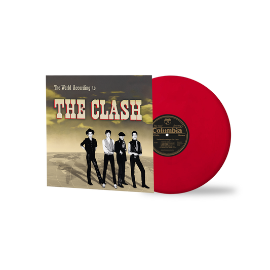 Image of Front Cover of LP - NEW/NEW - THE CLASH, The World According to The Clash (Sony / CMG; 19658775751, UK 2026 Reissue, Exclusive Red Vinyl), , Originally released in 1982 as a promotional radio-only vinyl; The World According to The Clash is finally getting its first ever official release! Featuring striking new artwork and 11 of the band's most celebrated tracks, this compilation now includes The Magnificent Seven, The Guns of Brixton and Spanish Bombs for the very first time. Reissued for a new 