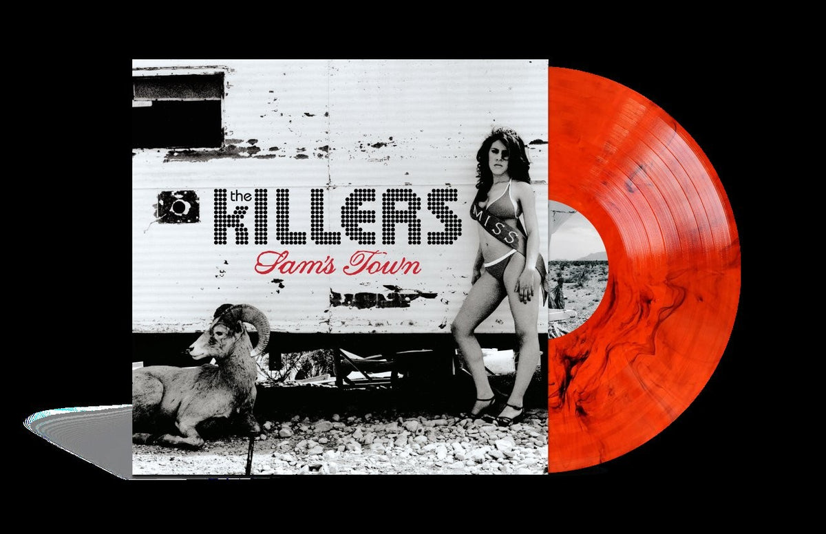 Image of Front Cover of LP - NEW/NEW - THE KILLERS, Sam's Town (20th Anniversary Edition) (UMR; 6137689, UK 2026 Reissue, Limited Edition Red Smoke Vinyl), , 20th anniversary edition of Sam's Town, mastered for vinyl and cut from the assembled analogue masters by Ryan Smith at Sterling Sound. Pressed on one 180g LP at 33 RPM on limited red smoke coloured vinyl. - 9417586C