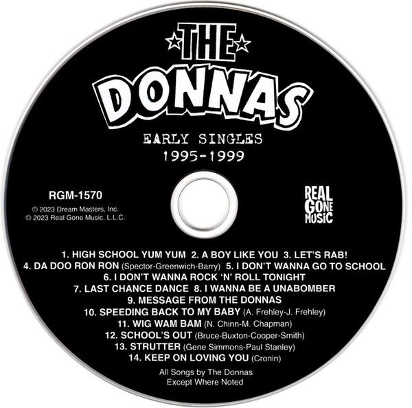 Image of Label Cover of CD - VG+/ - THE DONNAS, Early Singles 1995-1999 (Real Gone Music; RGM-1570, US 2023, Jewel Case), ,  - 4016523C